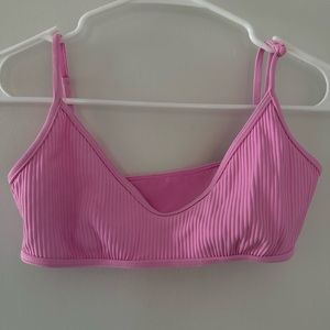 Pacsun la hearts brand pink swimsuit, ribbed, size s